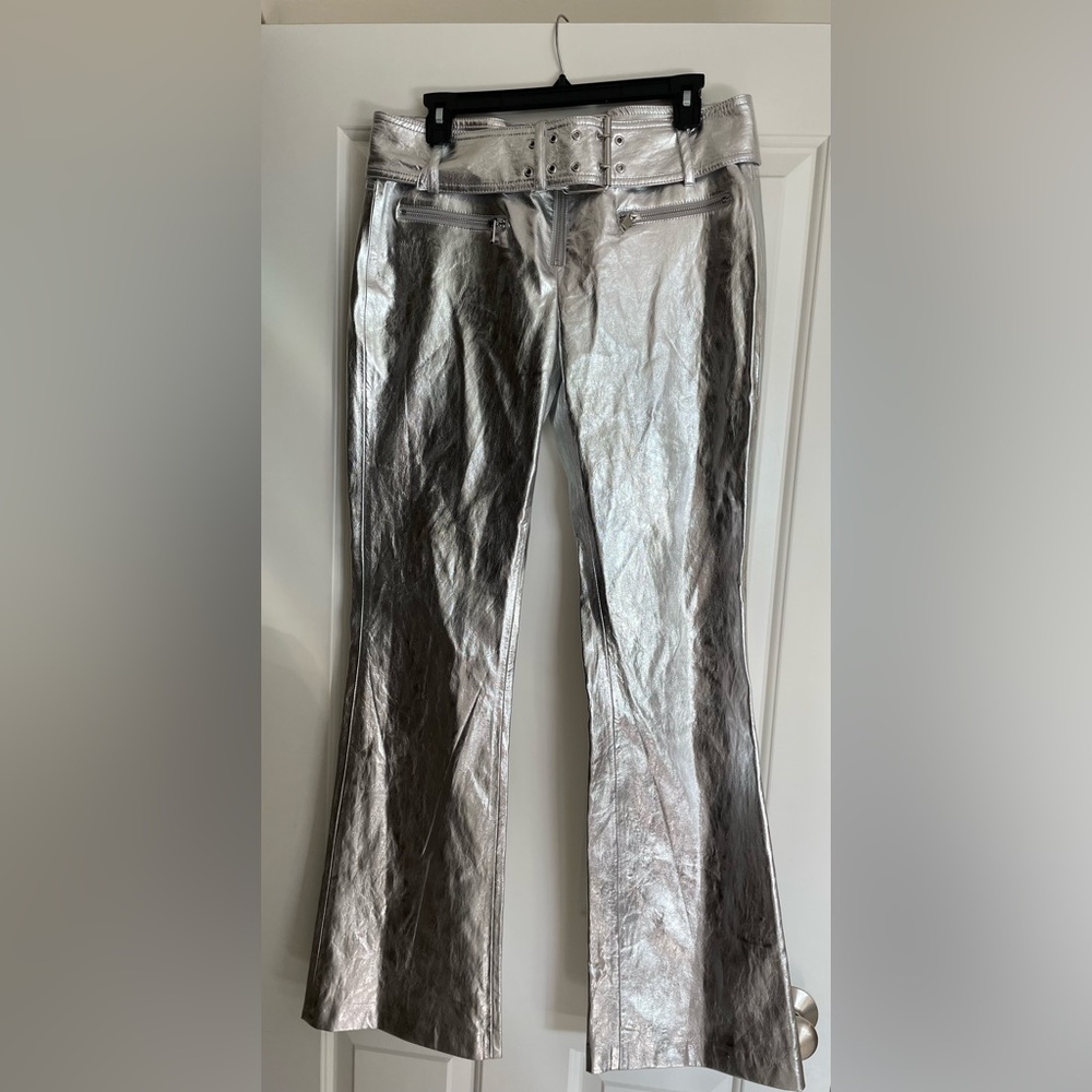 NWT MANGO Silver Pants size 8